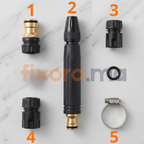 HydroBlast™ — Pistolet Haute Pression pour Tuyau d'Arrosage | Fixora.ma