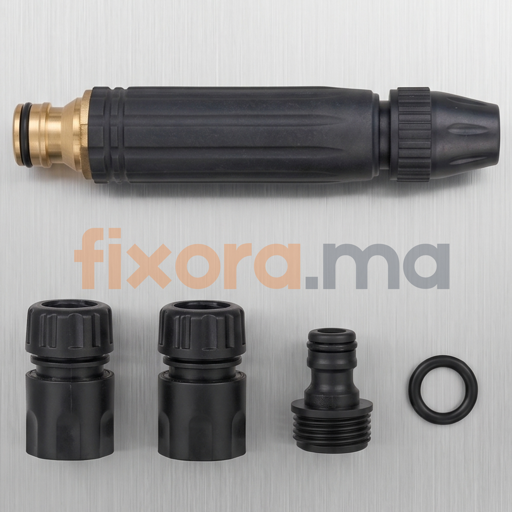 HydroBlast™ — Pistolet Haute Pression pour Tuyau d'Arrosage | Fixora.ma