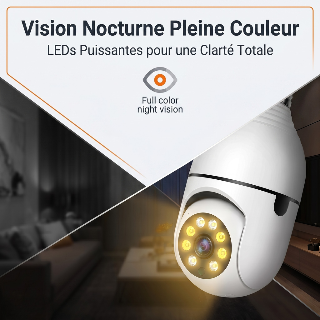 SecureEye™ — Caméra WiFi Ampoule 360