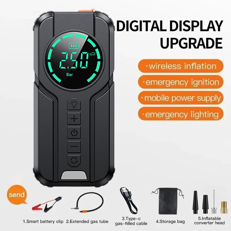 RescuePack™ — Kit Démarrage Auto 4-en-1 | Fixora.ma