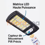 SolarGuard™ — Lampe Solaire 1008 LED (Détecteur Mouvement) | Fixora.ma