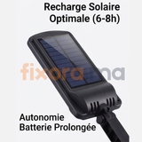 SolarGuard™ — Lampe Solaire 1008 LED (Détecteur Mouvement) | Fixora.ma